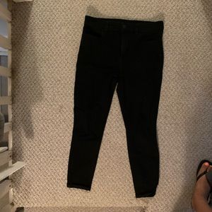 High waisted black jeans